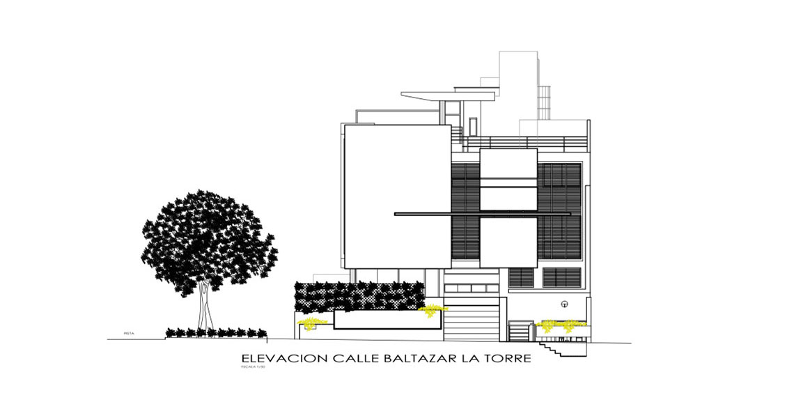 Architecture Multifamily Dwelling, Building Baltazar de La Torre