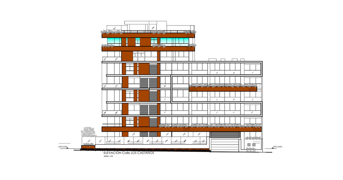 Architecture Multifamily Dwelling, Building Los Castaños