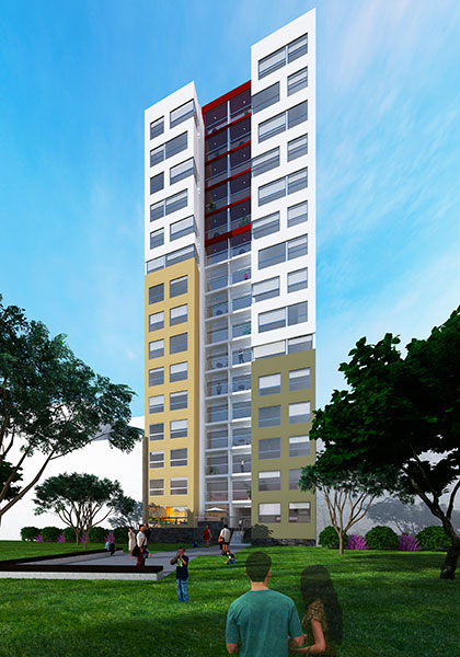 Architecture Multifamily Dwelling, Building Universitaria Avenue