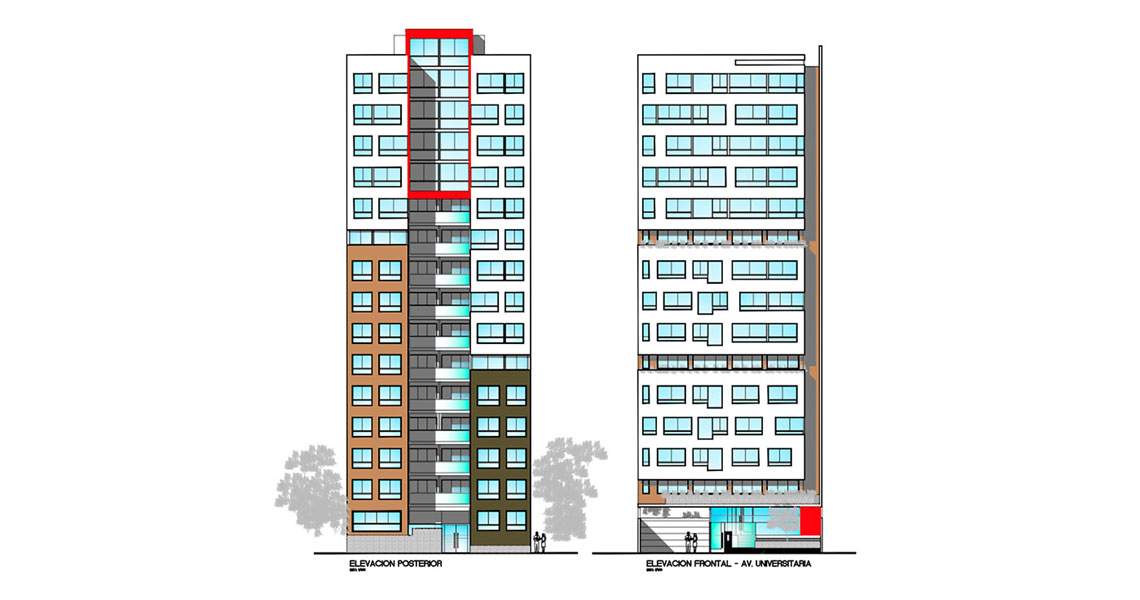 Architecture Multifamily Dwelling, Building Universitaria Avenue