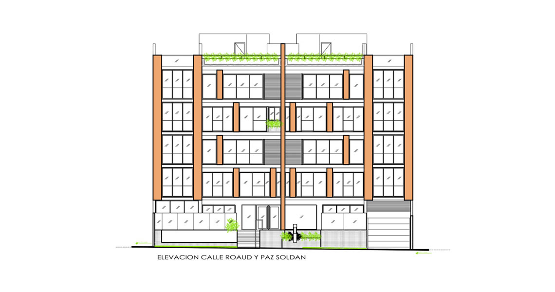 Architecture Multifamily Dwelling, Building Roaud y Paz Soldan
