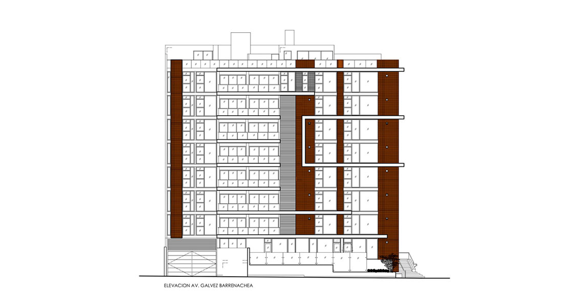 Architecture Multifamily Dwelling, Building Galvez Barrenechea