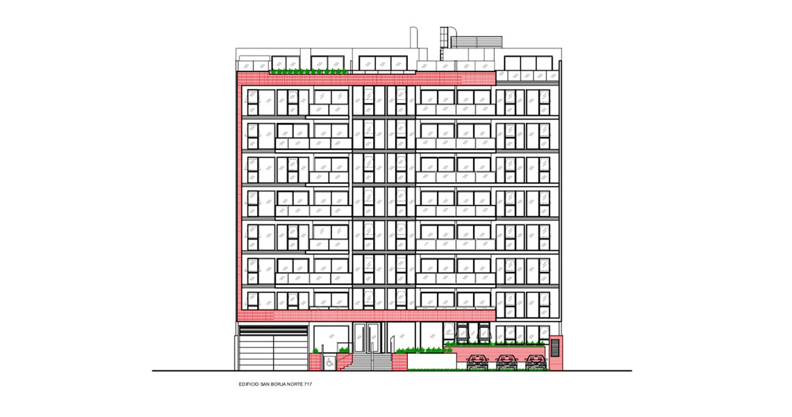 Architecture Multifamily Dwelling,  Building San Borja Norte 717