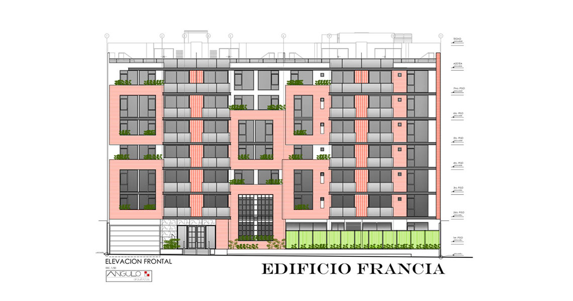 Architecture Multifamily Dwelling,  Building Francia