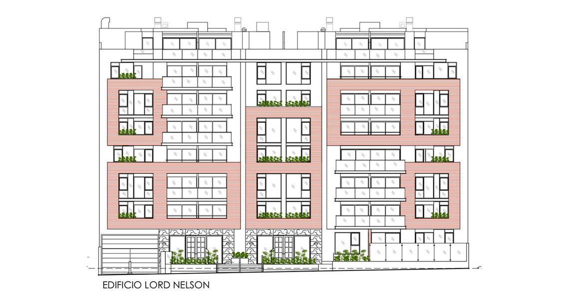 Architecture Multifamily Dwelling,  Building Lord Nelson